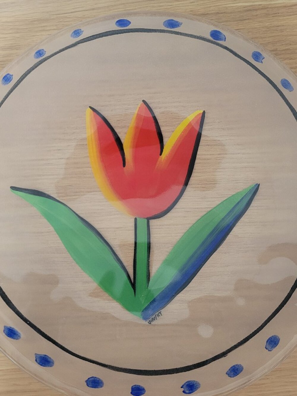 KOSTA BODA ART GLASS TULIPA PLATTER ULRICA HYDMAN-VALLIEN SWEDISH DESIGN